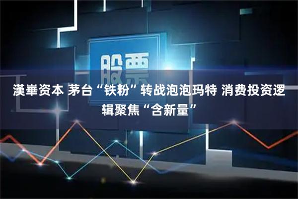 漢崋资本 茅台“铁粉”转战泡泡玛特 消费投资逻辑聚焦“含新量”
