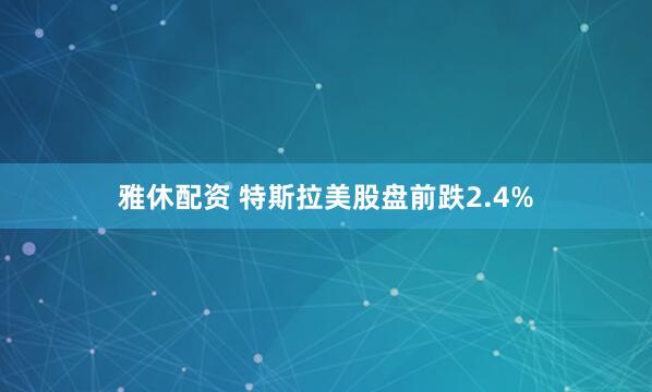 雅休配资 特斯拉美股盘前跌2.4%